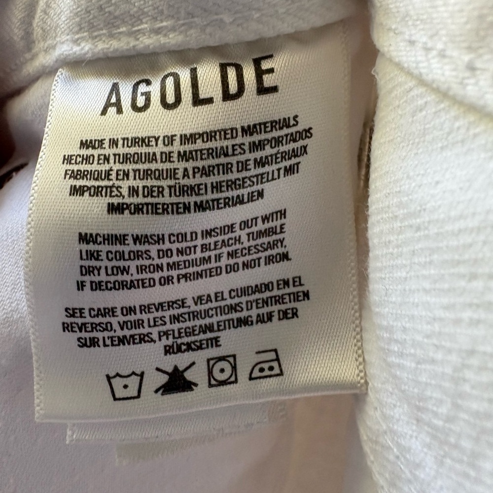 Agolde 90s Distressed White Crop Jeans​ - Picture 11 of 15